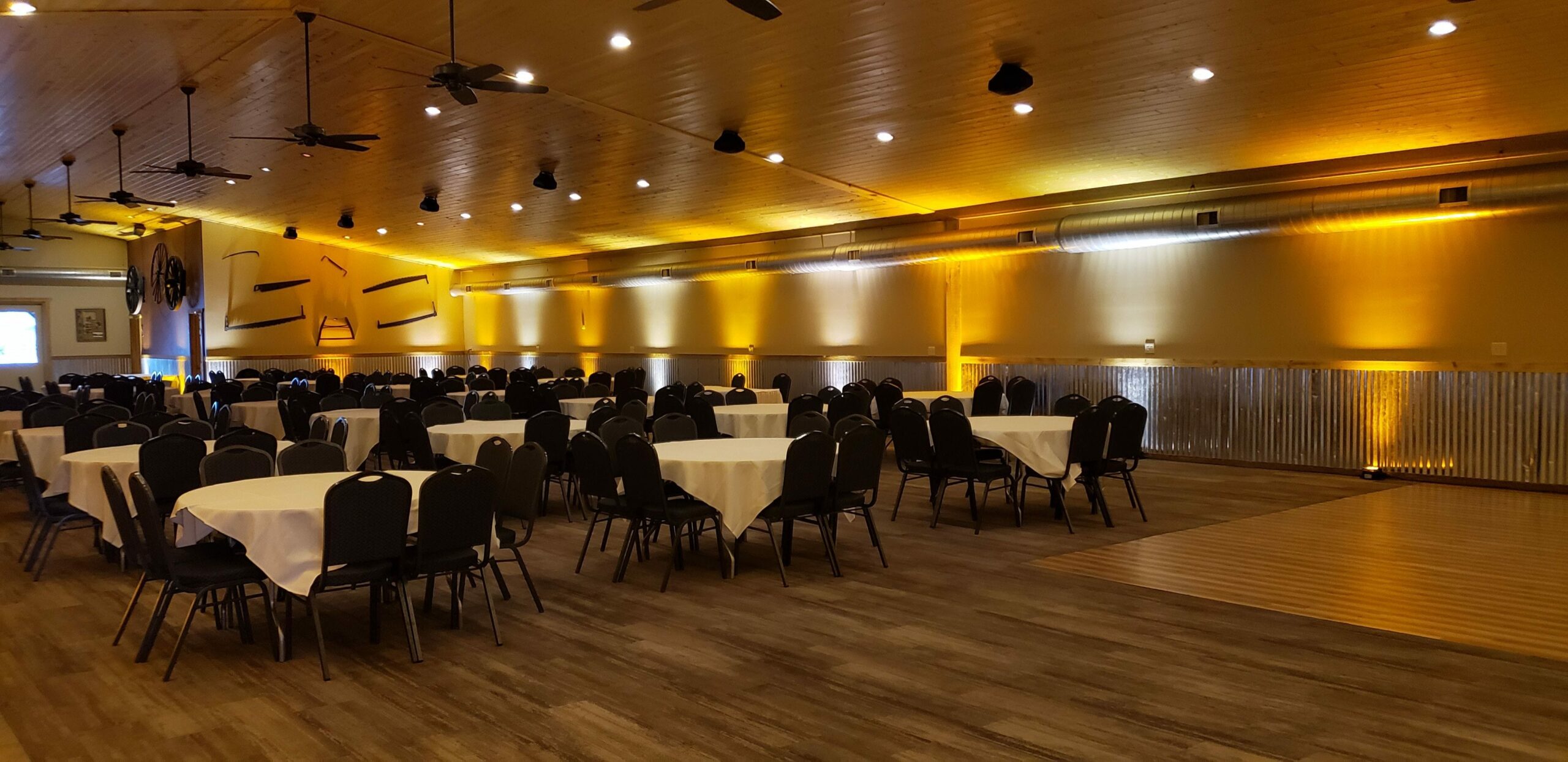 Buffalo House Dining with Up Lights